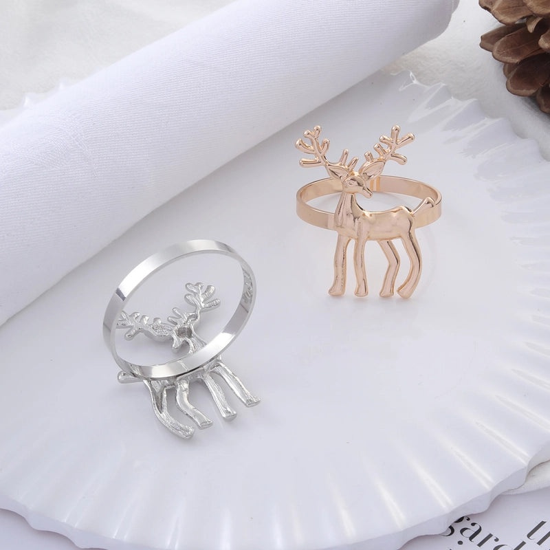 Elegant Animal Alloy Christmas Napkin Ring for Casual Festive Dining | Tableware & Napkin Rings