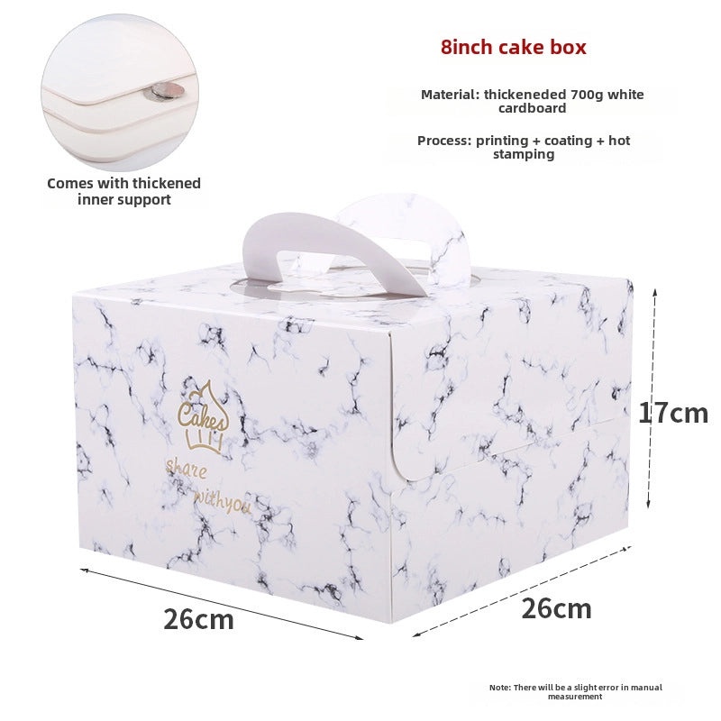 加厚便携生日蛋糕包装盒，适用4寸及6寸蛋糕，烘焙防潮盒|蛋糕包装盒及配件