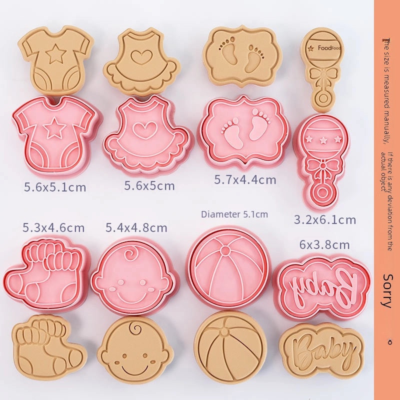 Baby Footprint Biscuit Mold Cartoon Baking Cookie Cutter Tool for Baby Shower Decor|Baking Supplies