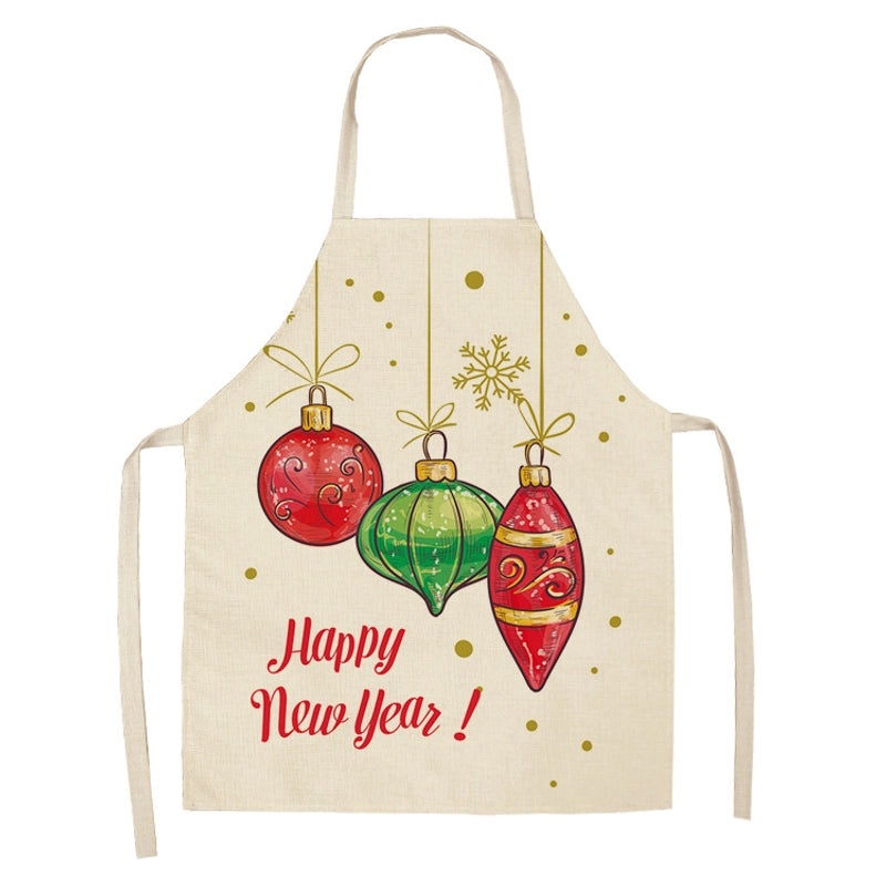 Holiday Themed Synthetic Fiber Apron with Text Design 1 Piece|Kitchen & Dining Accessories