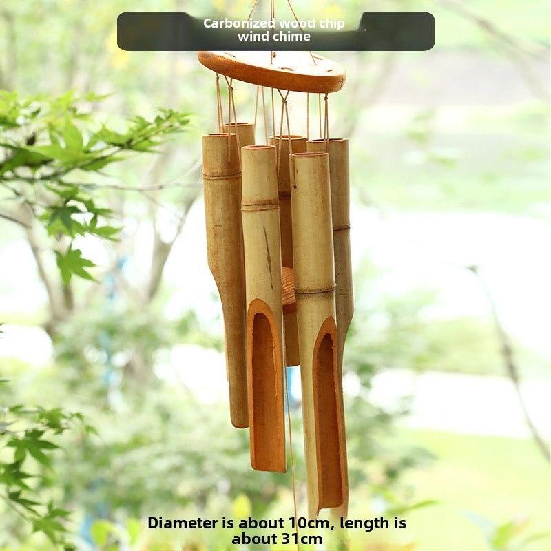 Bamboo Wind Chime Decorative Hanging Ornament Feng Shui Lucky Gift Bamboo Tube Bell | Home Decor