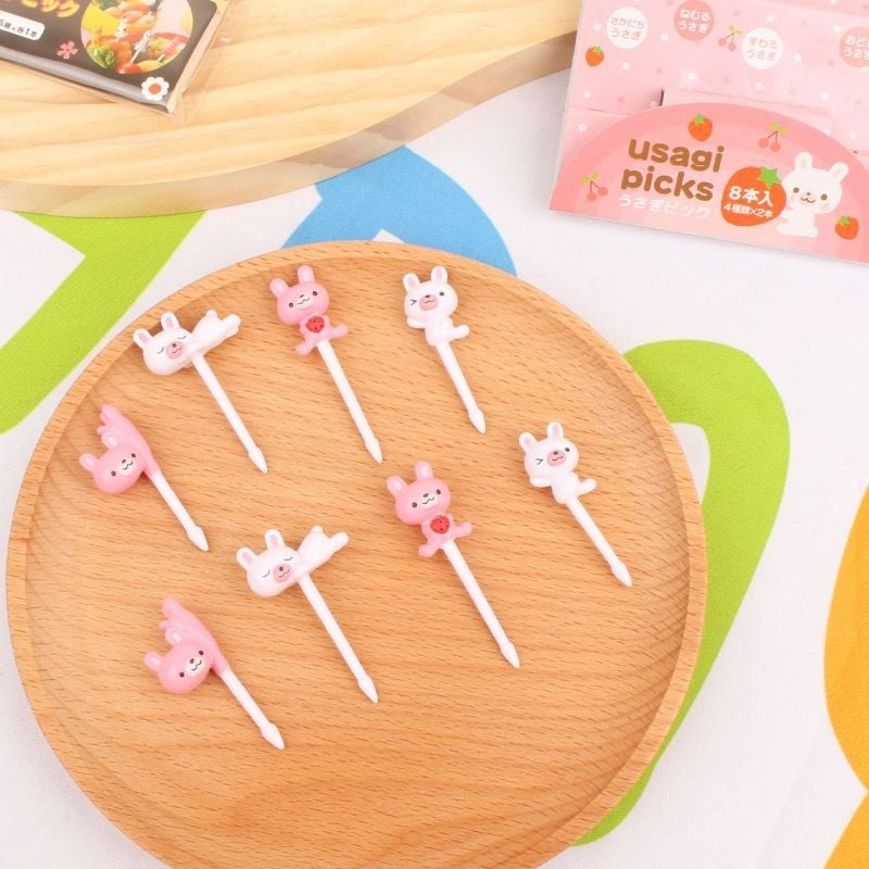 Japanese Resin Kids Fork Set Cute Animal Bread Fruit Design|Children's Tableware
