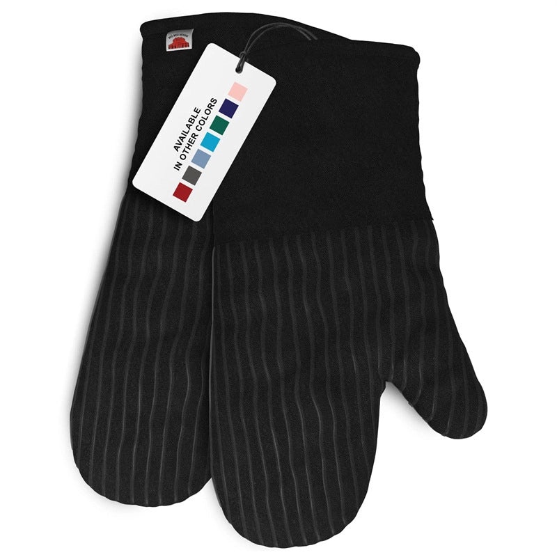 Heat Resistant Cotton Gloves with Silica Gel Stripes for Kitchen Use|Kitchen Gloves & Mitts