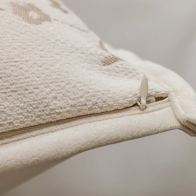 Cream Style Plush Sofa Pillow Cover Decorative Flower Cushion for Living Room Bedside Backrest|Home Decor Cushions