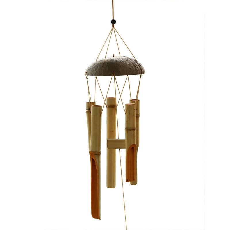 Bamboo Wind Chime Decorative Hanging Ornament Feng Shui Lucky Gift Bamboo Tube Bell | Home Decor