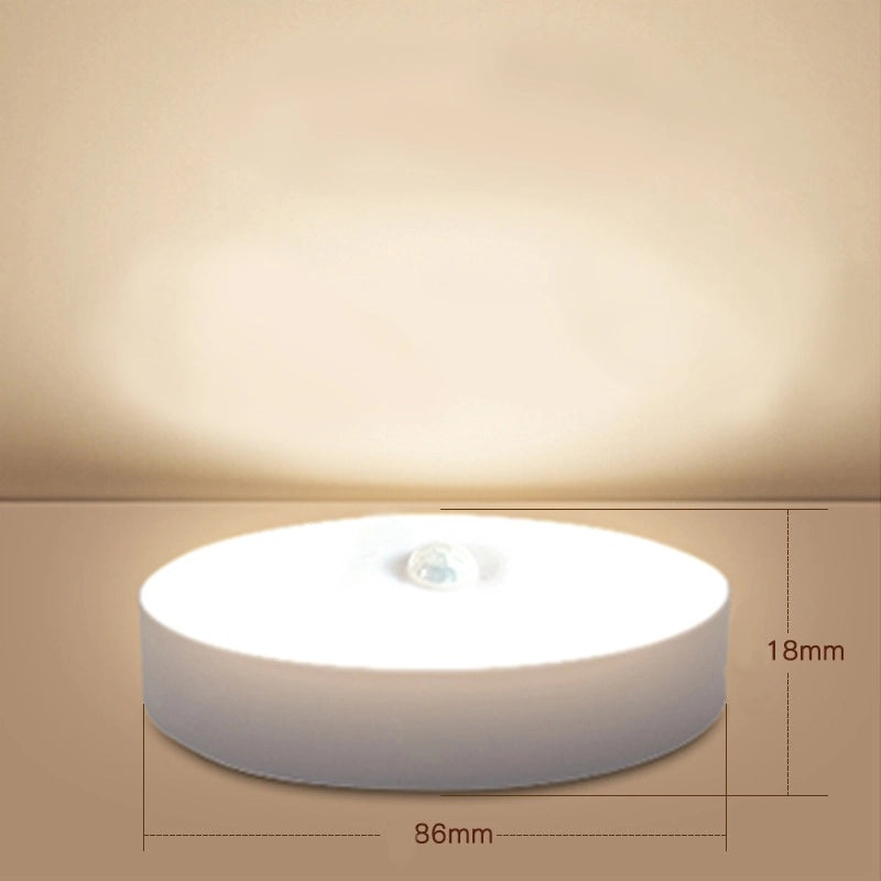 Wireless Magnetic LED Night Light with Human Body Sensor Rechargeable for Kitchen Wardrobe Cabinet Bedroom|Home Lighting