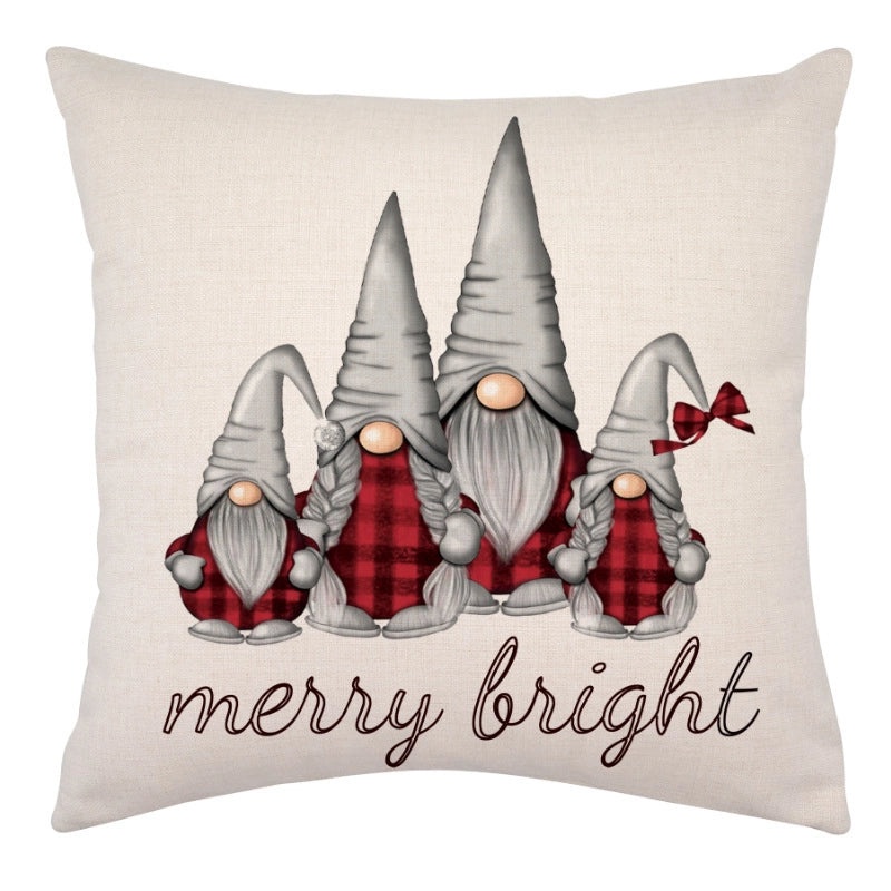 Holiday Linen Christmas Pillow Cover Single-sided Decorative Cushion Case|Home Decor