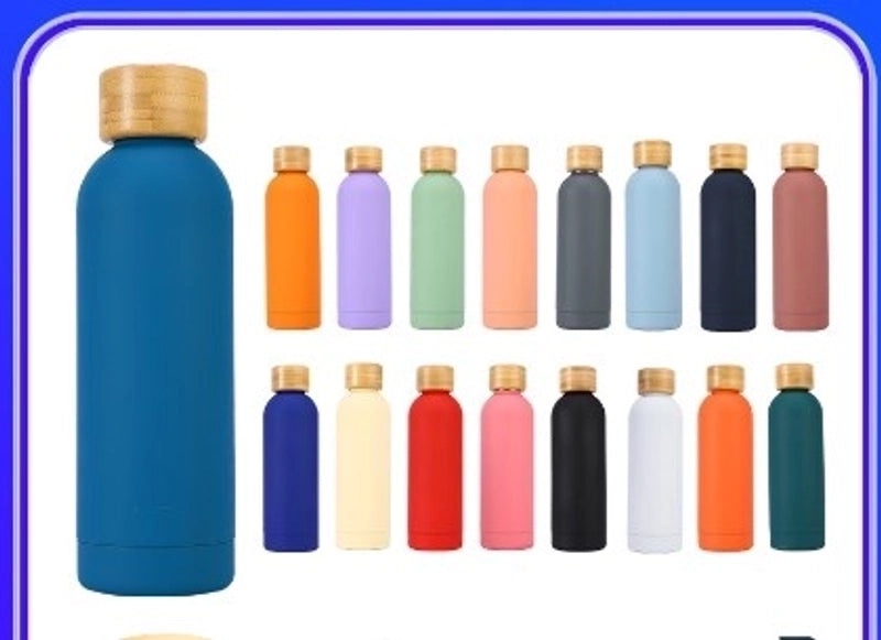 Stainless Steel Insulated Thermos Mug - Casual Solid Color Design | Drinkware & Tumblers