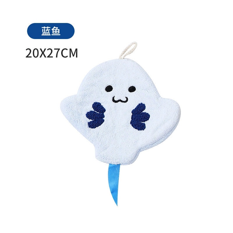 Soft Coral Fleece Hand Towel Thick Absorbent Cute Skirt Design with Hanger | Home & Living Towels