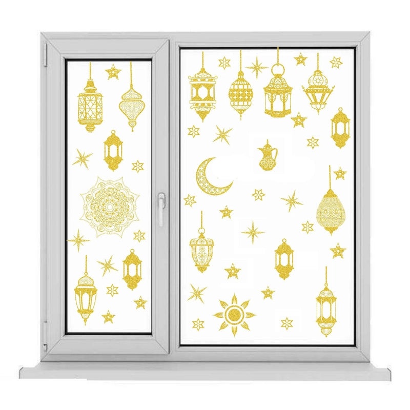 Elegant Casual Moon Letter PVC Wall Decal for Windows | Home Decor