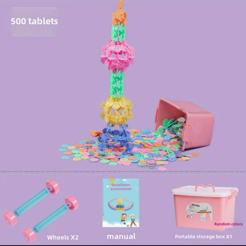 Snowflake Building Blocks for Kids Aged 3-6, Thickened Educational Puzzle Toys for Boys and Girls|Children's Educational Toys