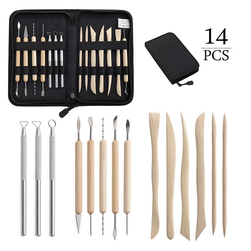 61-piece Ceramic Sculpting Tool Set Multi-specification Clay Carving Supplies for Art DIY|Art Supplies