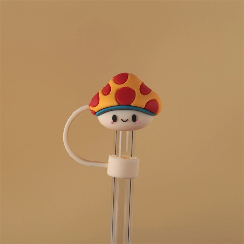 10mm Glass Straw Dust Cover Stainless Steel Cap for Large Diameter Straws Milk Tea Accessories|Drinkware Accessories