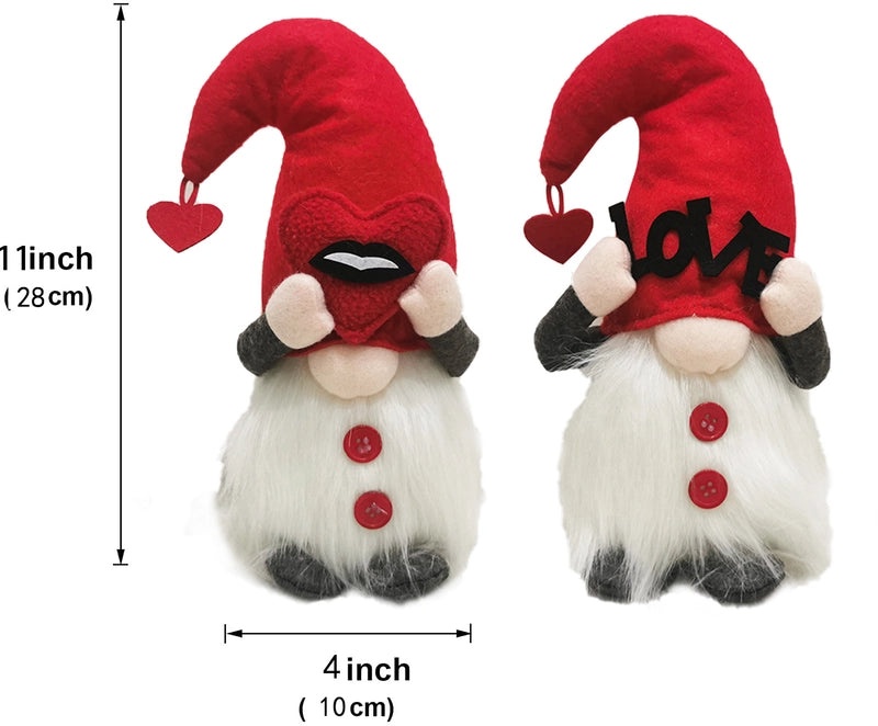 Valentine's Day Heart Letter Rudolph Doll PVC Cloth Indoor Table Decoration | Home Decor