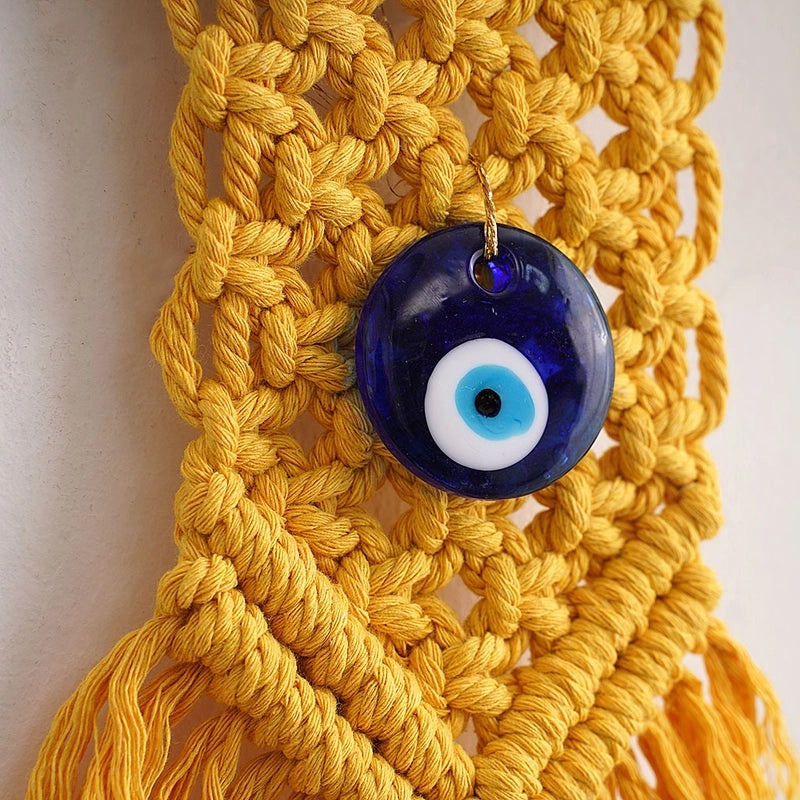 Casual Solid Color Cotton Rope Eye Pendant Wall Hanging Tapestry Art | Home Decor & Wall Art