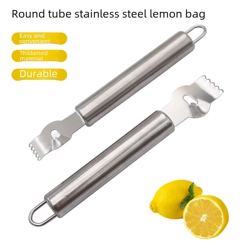 Stainless Steel Citrus Zester Lemon Grapefruit Orange Pineapple Peeler Coconut Scraper Cocktail Bar Tool|Kitchen Tools & Gadgets