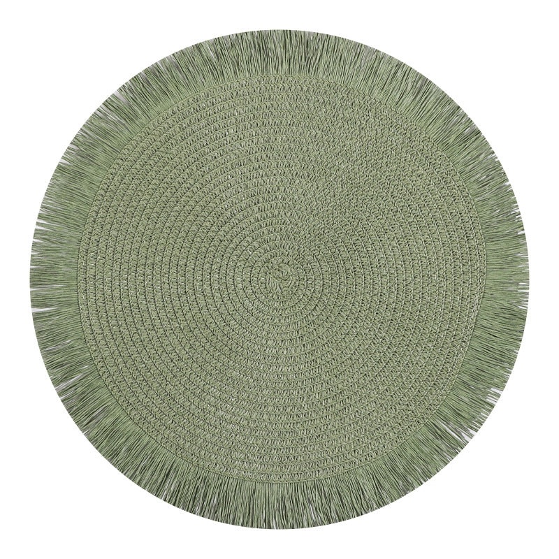 Elegant Round Solid Color Placemat Single Piece|Table Linens & Placemats