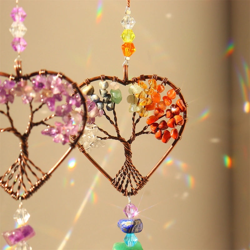 Romantic Heart-Shaped Crystal Pendant Charming Artificial Decoration for Home|Home Decor & Accessories