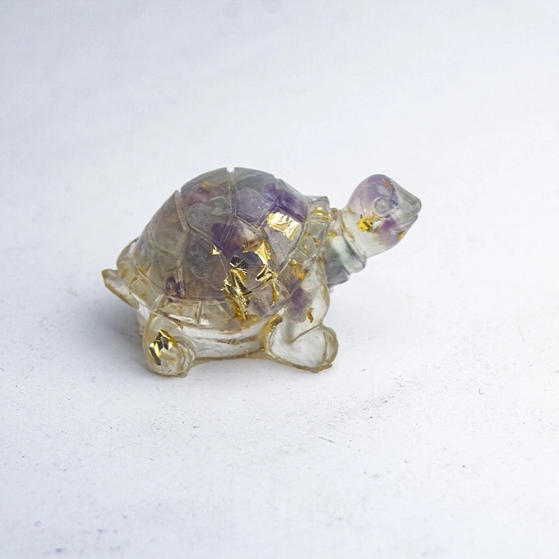 Cute Cartoon Tortoise Resin Figurine | Home Decor & Ornaments