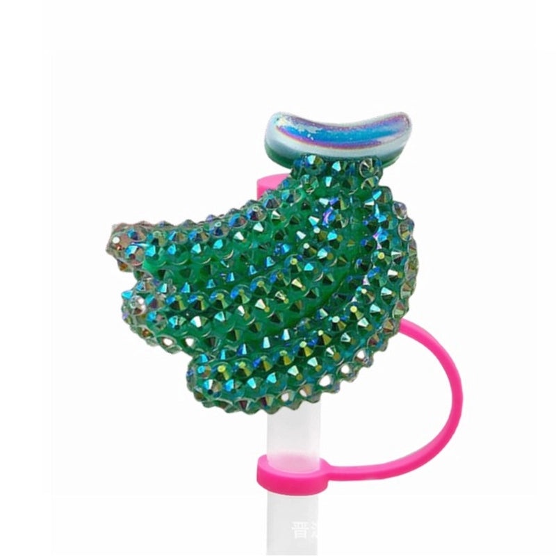 Pastoral Star Fruit Resin Straw Cap, Cute Casual Decorative Silica Gel Cover | Drinkware Accessories