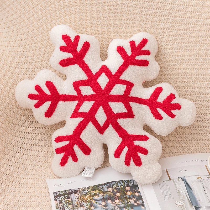 Christmas Plush Toys Snowflake Wreath Stuffed Animals Soft PP Cotton Decorations|Holiday Plush Toys
