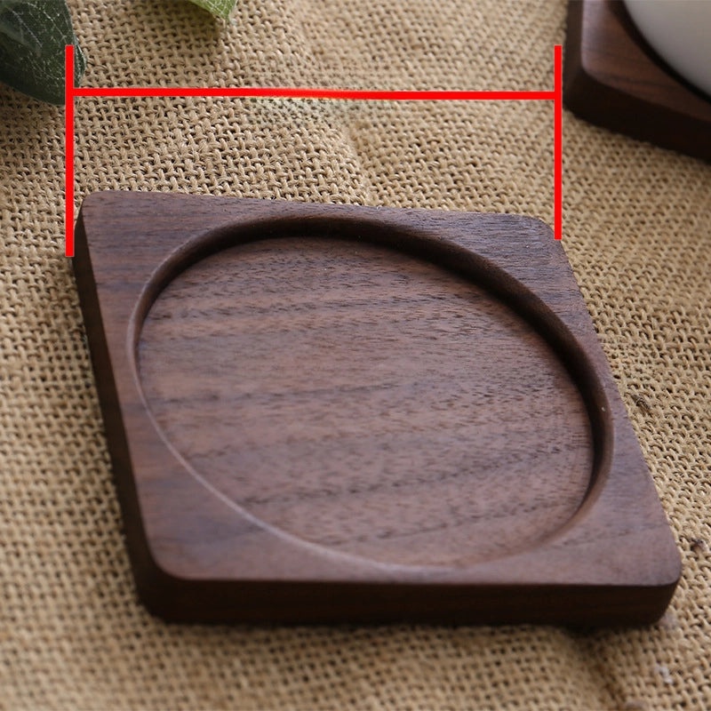 Engraved Wooden Tea Coaster Set Japanese Style Heat Insulation Mat Durable Cup Holder | Home & Kitchen > Drinkware Accessories