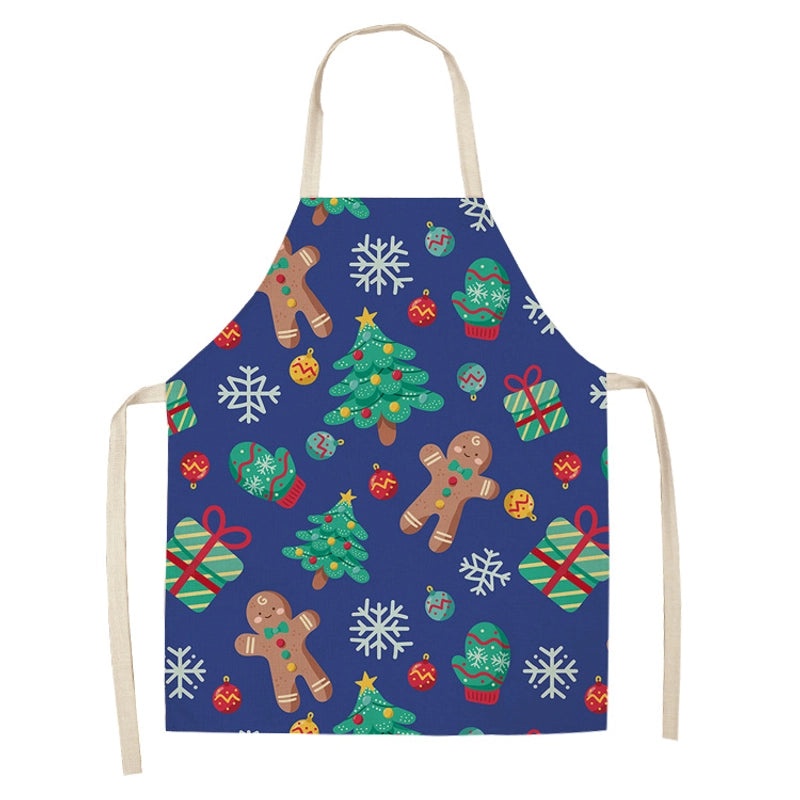 Holiday Themed Synthetic Fiber Apron with Text Design 1 Piece|Kitchen & Dining Accessories
