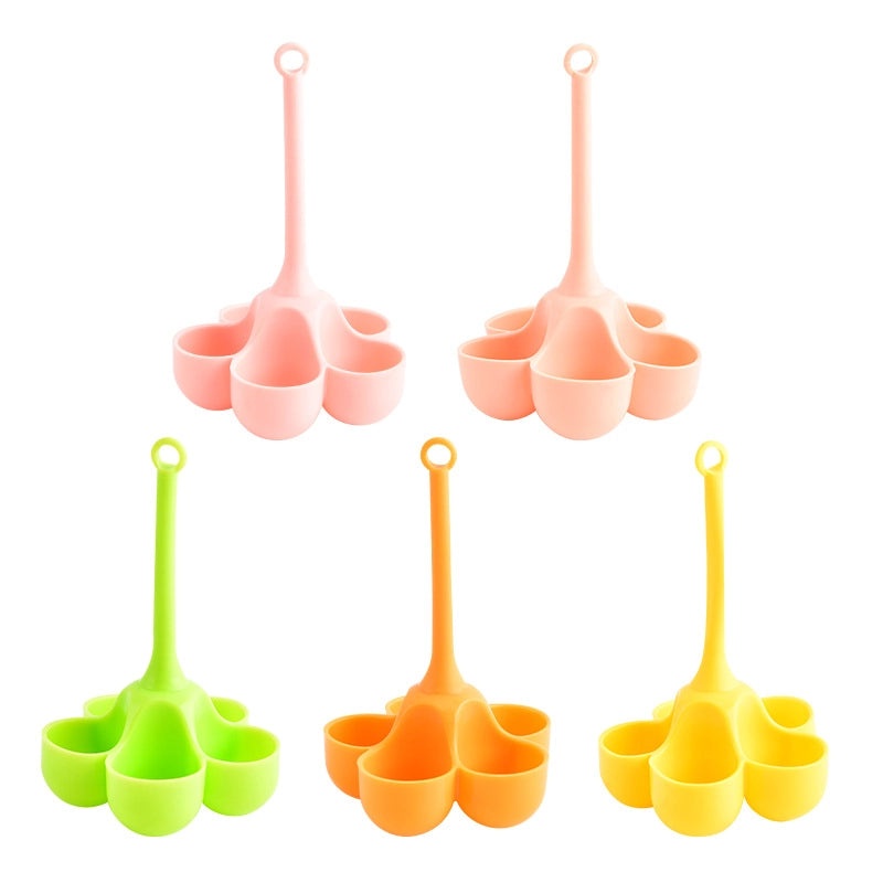 Creative 5-Hole Silicone Egg Cooker High Temperature Resistant Food Grade Egg Steamer for Kids Complementary Meals | Kitchen Tools & Accessories