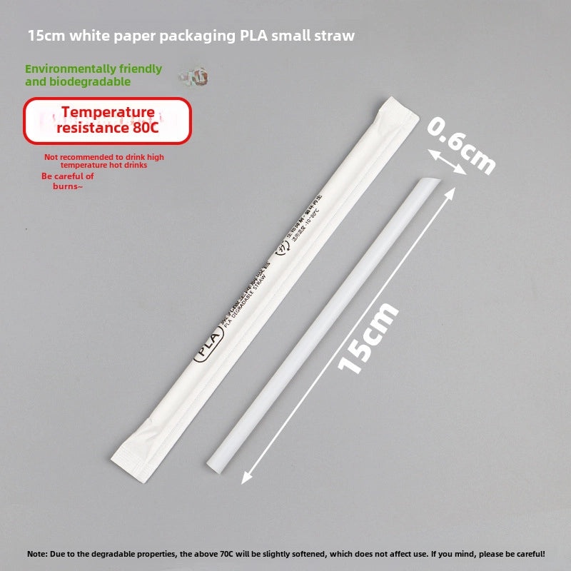 Biodegradable PLA Straws for Hot Drinks | Disposable Milk Tea Coffee Straws | Eco-Friendly Individually Packaged | Drinkware Accessories|Straws &