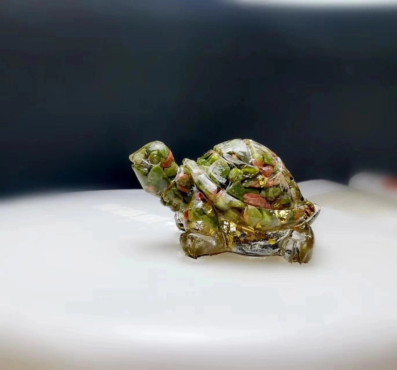 Cute Cartoon Tortoise Resin Figurine | Home Decor & Ornaments