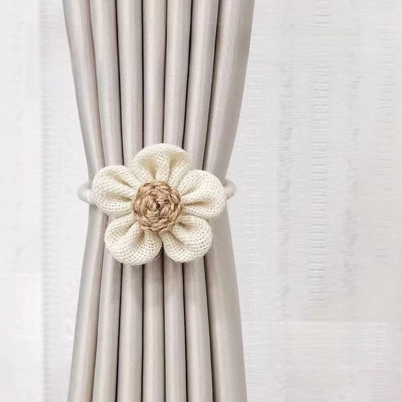 Modern Simple Hemp Rope Curtain Tiebacks with Magnetic Buckle | Home Decor Accessories