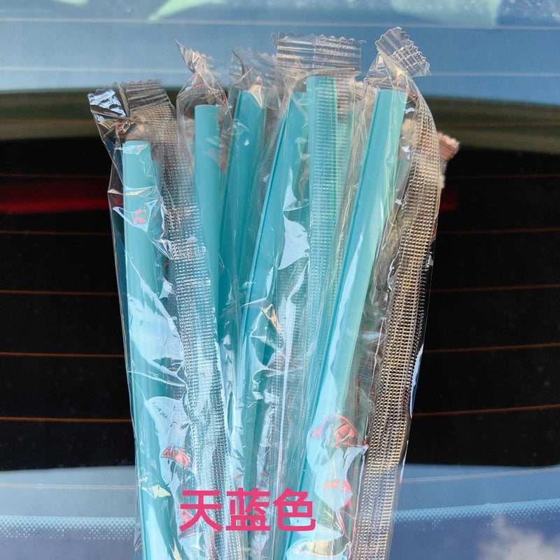 Haoqingxi Folding Silicone Straws Reusable Food Grade Easy to Clean Portable Straw Set|Kitchen & Dining