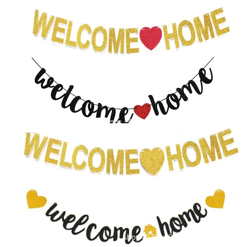 Welcome Home Banner Flag for Party Retirement Family Gathering Decoration|Home Decor Accessories