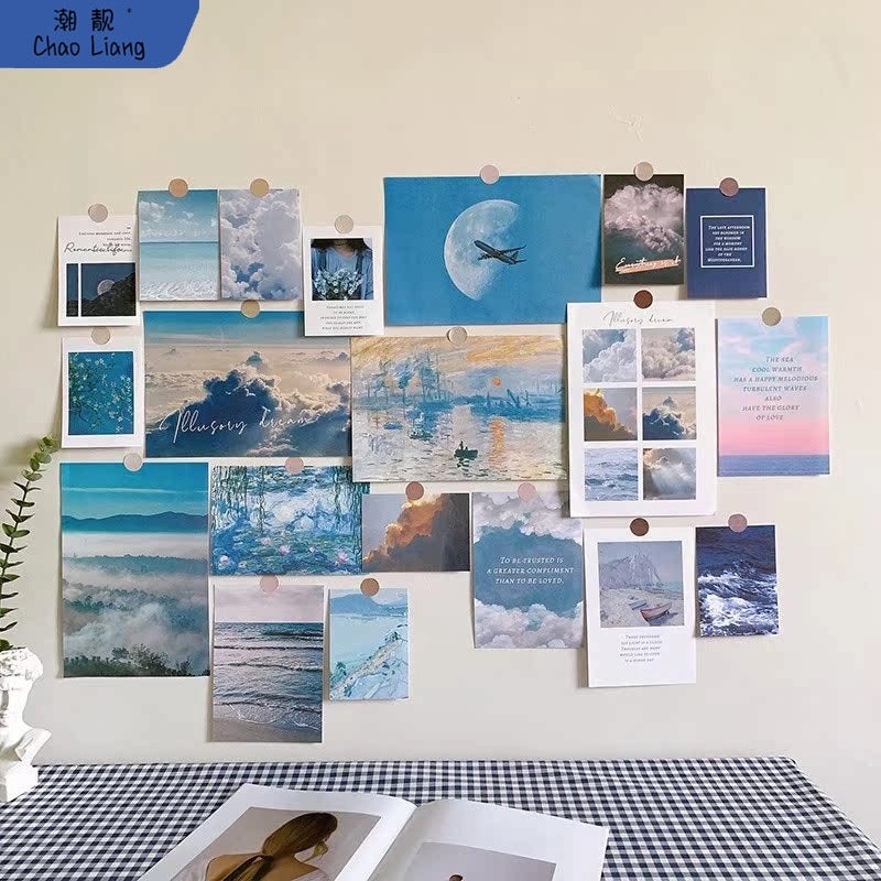 Vintage Style Oil Painting Landscape Paper Wall Decal | Home Decor