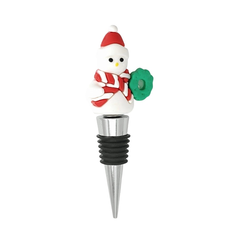 Christmas Holiday Wine Stopper with Santa Claus, Christmas Tree, and Elk Design PVC Alloy | Kitchen & Dining