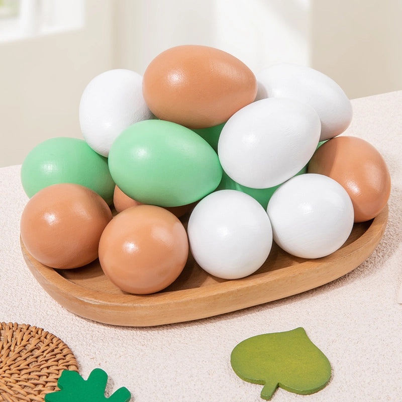 Wooden Play Egg Solid Color Kitchen Toy Set|Educational Toys