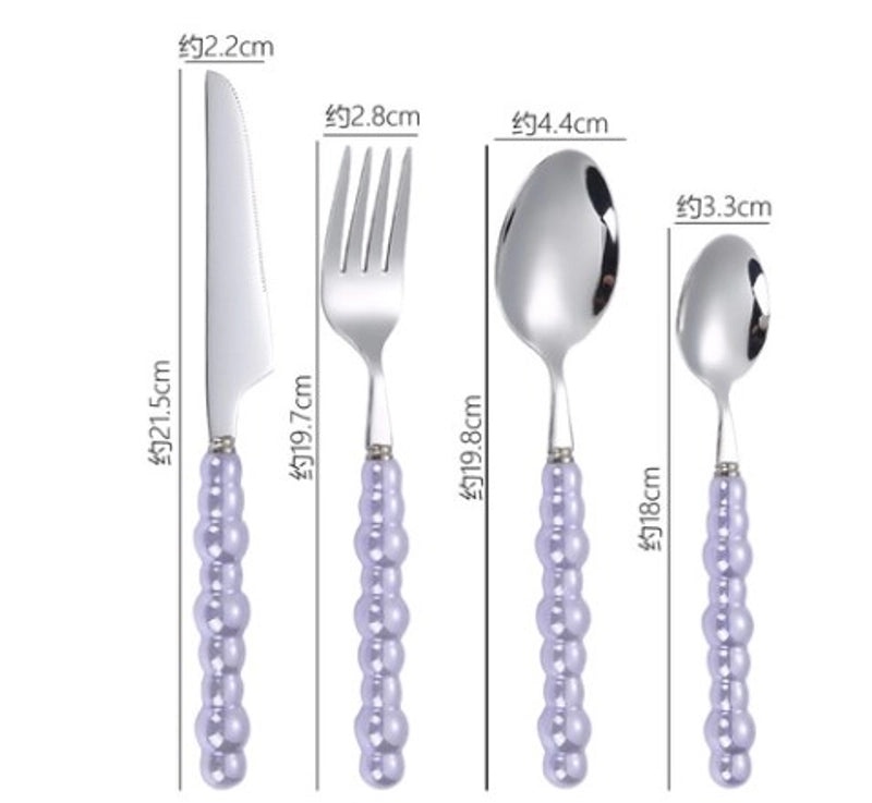 Baroque Style Solid Color Stainless Steel Cutlery Single Piece|Kitchen & Dining Tableware