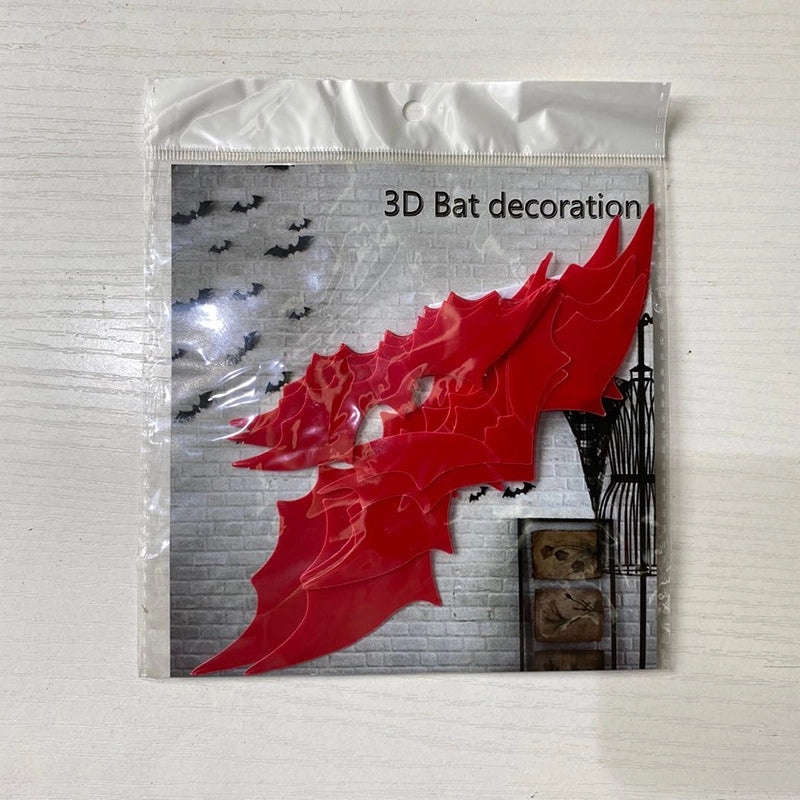 3D Halloween Bat Wall Decals Self-Adhesive PVC Stickers Spooky Home Party Decor|Halloween Decorations