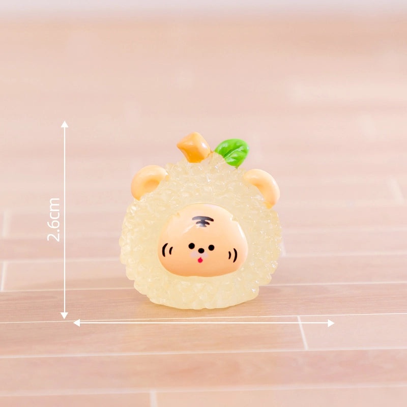 Fluorescent Micro Zodiac Fruit DIY Decorations Cute Small Ornaments for Car and Desktop | Home Decor Accessories