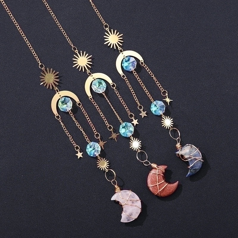 Elegant Moon Crystal Necklace Pendant | Jewelry & Accessories