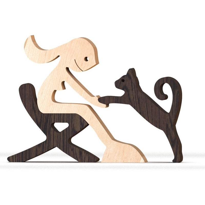 Adorable Dog Letter Wooden Ornament Decorative Artificial Home Decor | Home Decorations