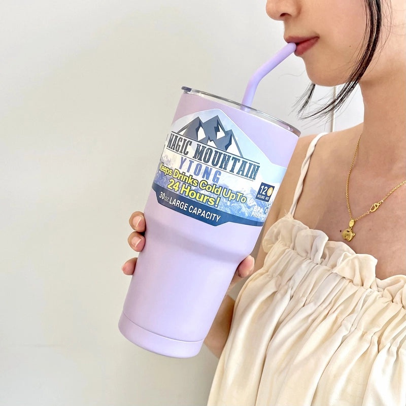 Insulated Stainless Steel Thermos Mug in Solid Colors for Everyday Use|Drinkware & Thermoses