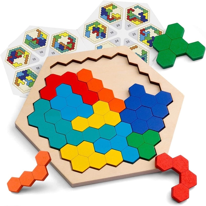 Colorful Wooden Puzzle Toys for Toddlers Ages 3-6 | Educational Toys & Puzzles