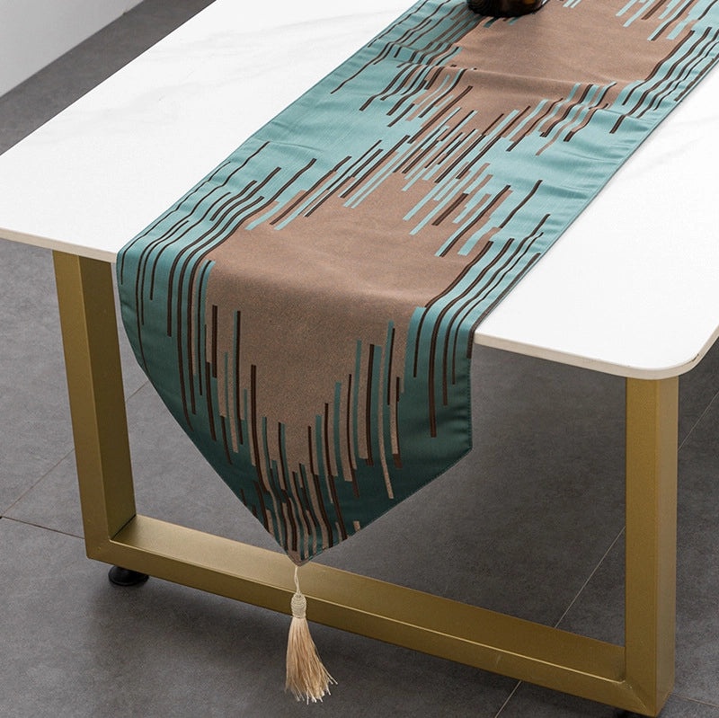 Stylish Geometric Polyester Fiber Tablecloths for Home Dining|Home Decor/Table Linens
