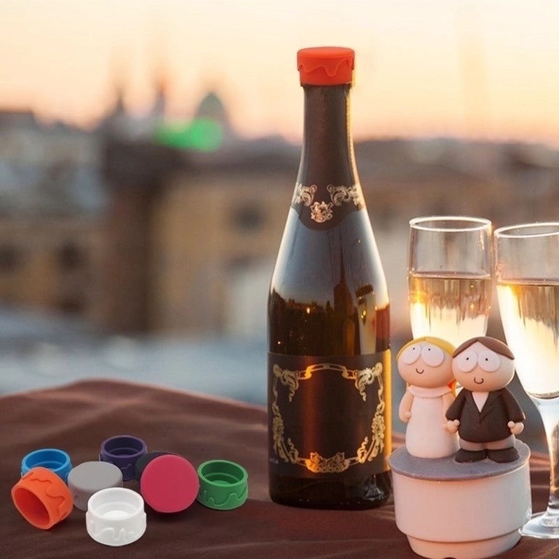 Creative Silicone Bottle Stopper Leak-proof Wine Beer Cap Fresh-keeping Seal Plug|Kitchen & Dining Accessories