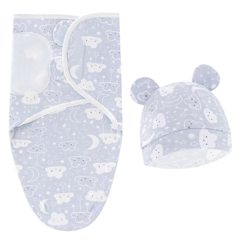 Newborn Baby Spring Sleeping Bag and Hat Set Soft Silkworm Fabric for Delivery Room 8304|Baby Clothing & Accessories