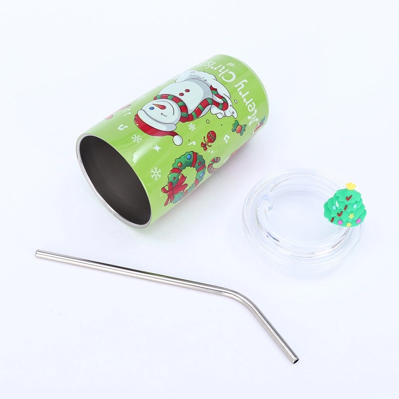 Christmas Santa Claus Snowman Stainless Steel Thermos Cup 304 Double Wall Insulated Mug | Drinkware & Thermoses