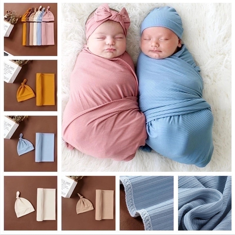 Minimalist Solid Color Cotton Spring Baby Receiving Blanket Soft Newborn Swaddle Wrap|Baby Accessories