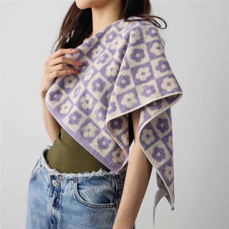 Romantic Prellis Flower Series Multicolor Absorbent Face and Bath Towel Household Gift|Home & Living - Bath Towels