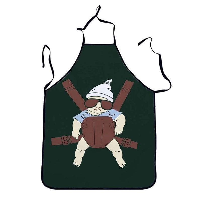 Stylish Cartoon Linen Apron for Kitchen Cooking|Kitchen & Dining